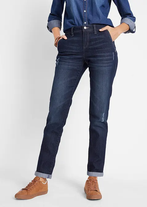 Jean boyfriend taille mi-haute, extensible et confortable, bonprix