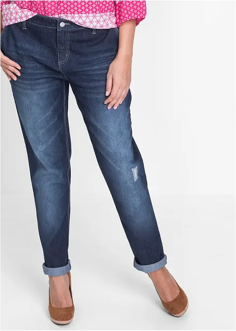 Jean boyfriend taille mi-haute, extensible et confortable, bonprix