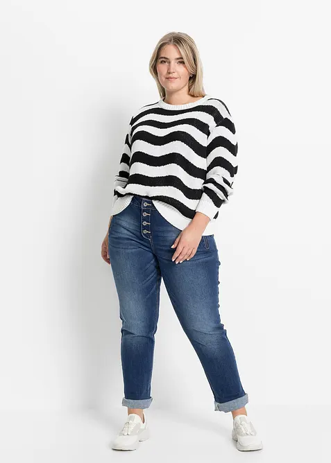 Jean boyfriend taille mi-haute, bonprix