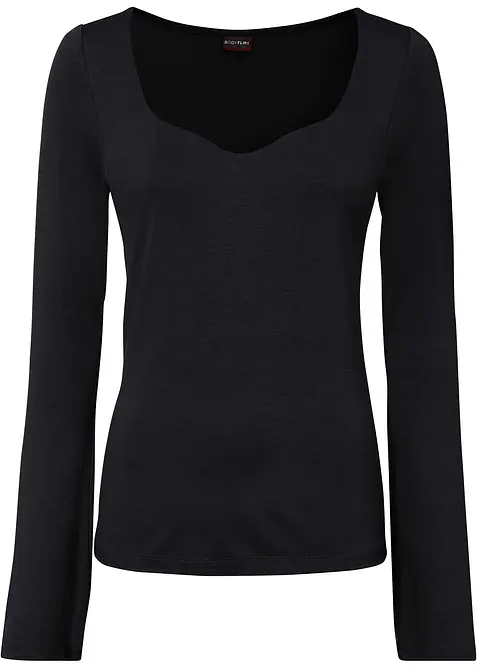 T-shirt manches longues en viscose extensible, bonprix