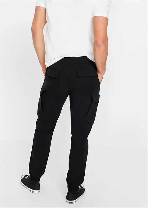 Pantalon taille extensible avec poches cargo, droit et regular, bonprix