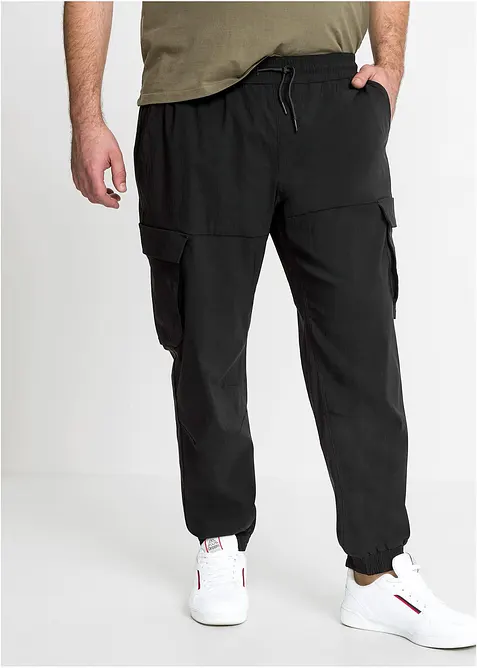 Pantalon taille extensible avec poches cargo, droit et regular, bonprix