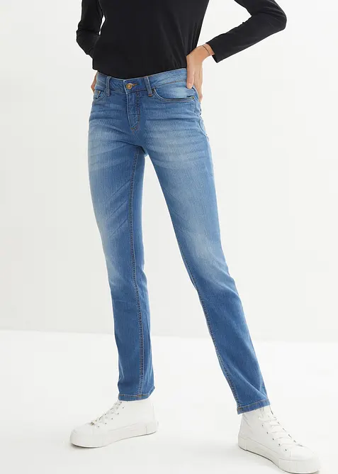 Jean skinny taille mi-haute, extensible, bonprix