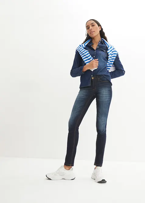 Jean skinny taille mi-haute, extensible, bonprix