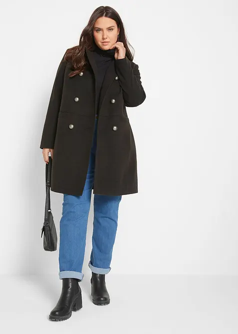 Jean droit taille mi-haute, extensible, bonprix