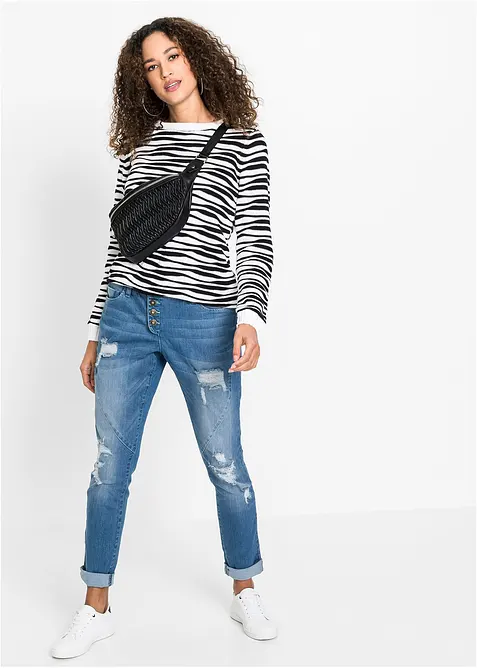 Jean boyfriend taille mi-haute, bonprix