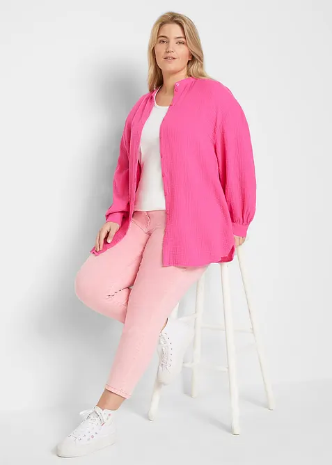 Chemisier long en gaze de coton, bonprix