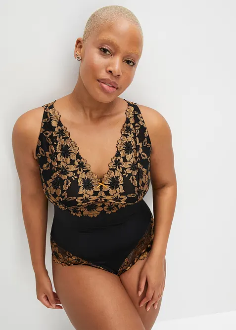 Body sans armatures &agrave; dentelle florale, bonprix