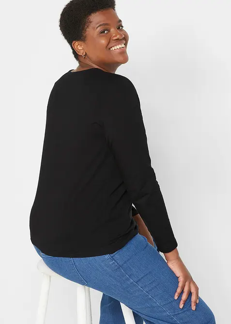 T-shirt manches longues 100% coton, bonprix