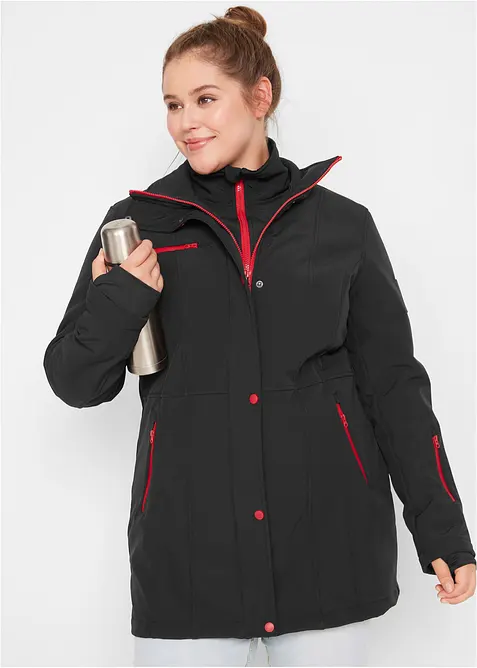 Longue parka en softshell extensible et déperlant, bonprix
