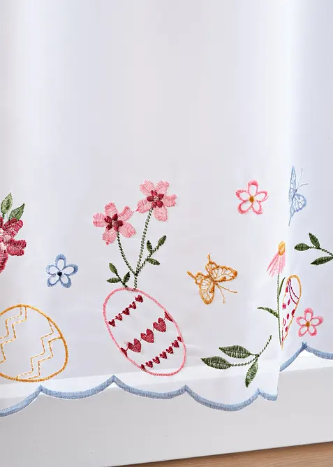 Brise-bise avec motifs de P&acirc;ques brod&eacute;s, bonprix