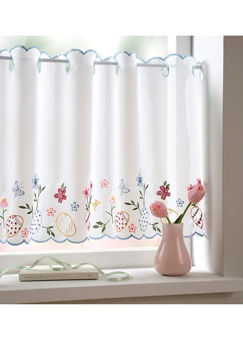 Brise-bise avec motifs de P&acirc;ques brod&eacute;s, bonprix