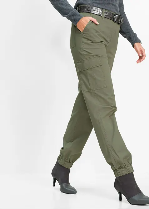 Pantalon cargo en coton extensible, bonprix