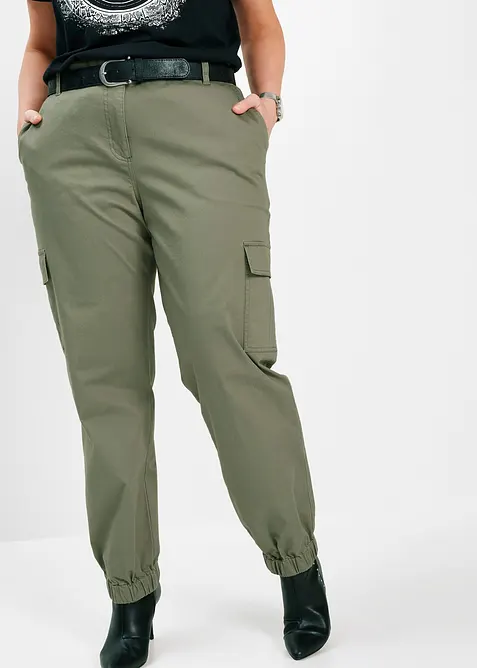 Pantalon cargo en coton extensible, bonprix