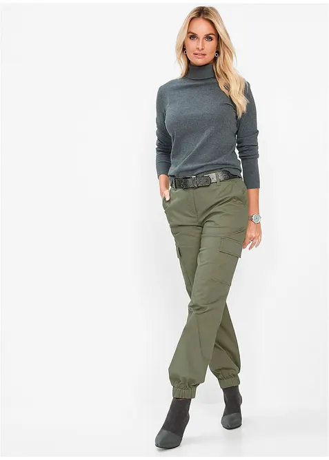 Pantalon cargo en coton extensible, bonprix