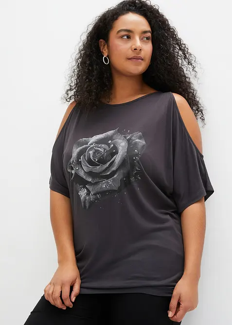 T-shirt à épaules dénudées en viscose, bonprix