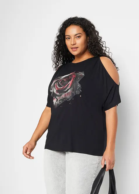 T-shirt à épaules dénudées en viscose, bonprix