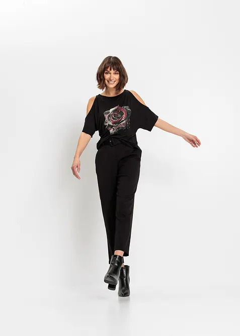 T-shirt à épaules dénudées en viscose, bonprix