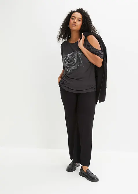 T-shirt à épaules dénudées en viscose, bonprix