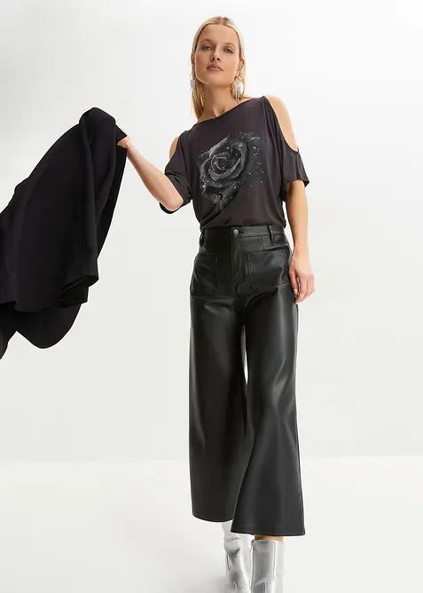 T-shirt à épaules dénudées en viscose, bonprix