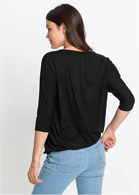 T-shirt oversize en viscose m&eacute;lang&eacute;e, bonprix