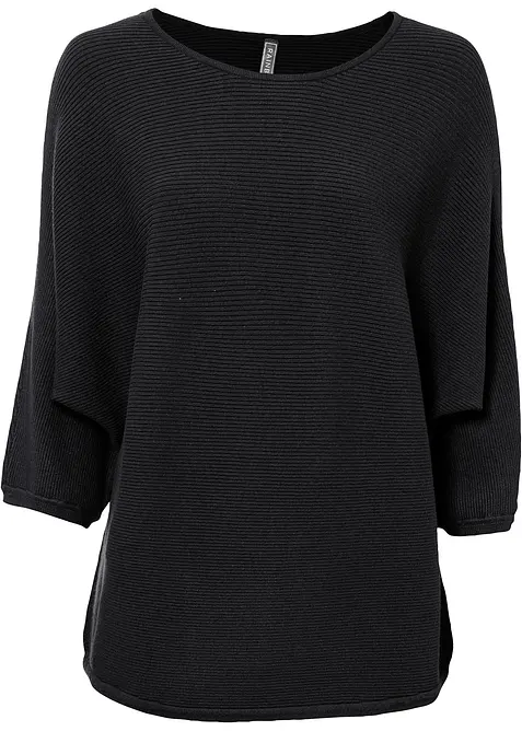 Pull côtelé oversize en viscose mélangée, bonprix