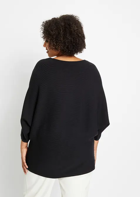 Pull côtelé oversize en viscose mélangée, bonprix