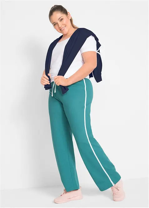 Lot de 2 pantalons en molleton épais 100% coton, bonprix