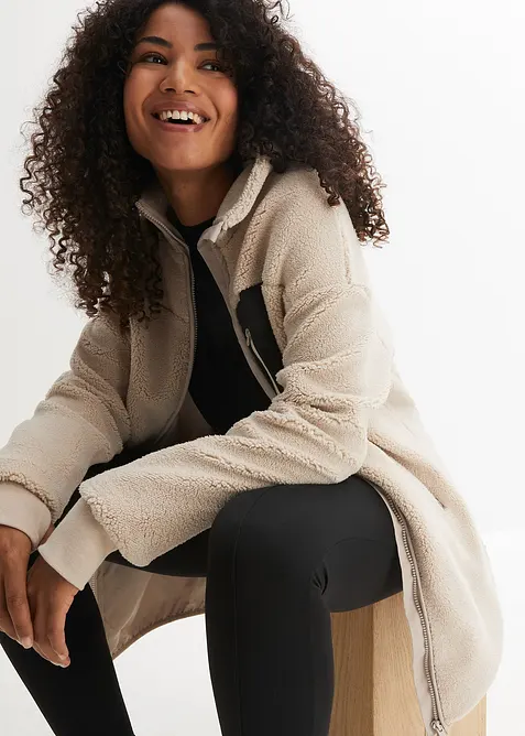 Veste en polaire peluche, bonprix