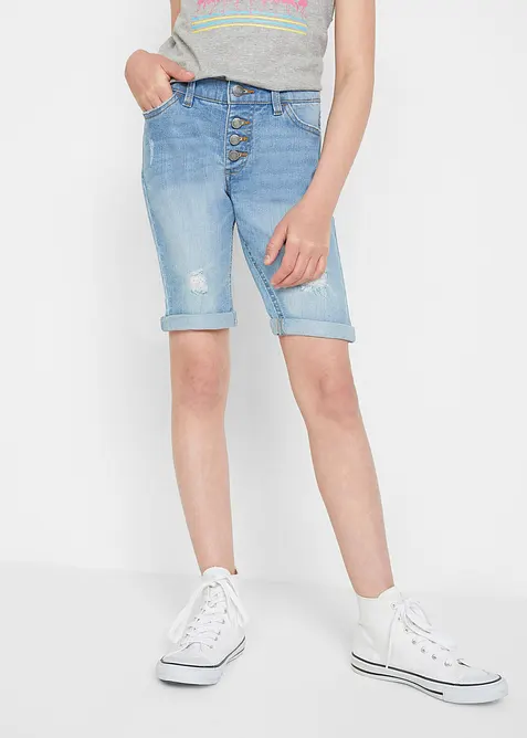 Short en jean extensible taille mi-haute, bonprix