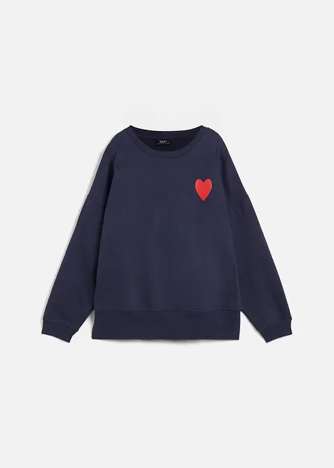Sweat-shirt oversize en coton, bonprix
