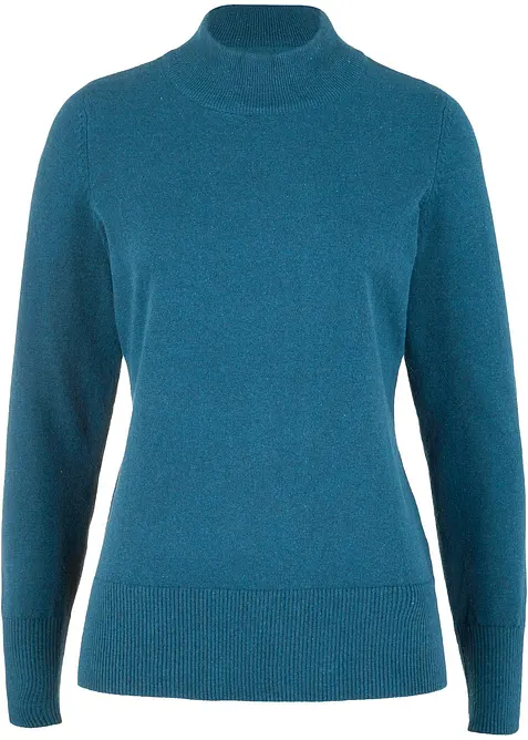 Pull basique en fine maille à col montant, bonprix