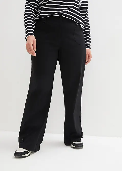 Pantalon en bengaline extensible à taille élastiquée, bonprix