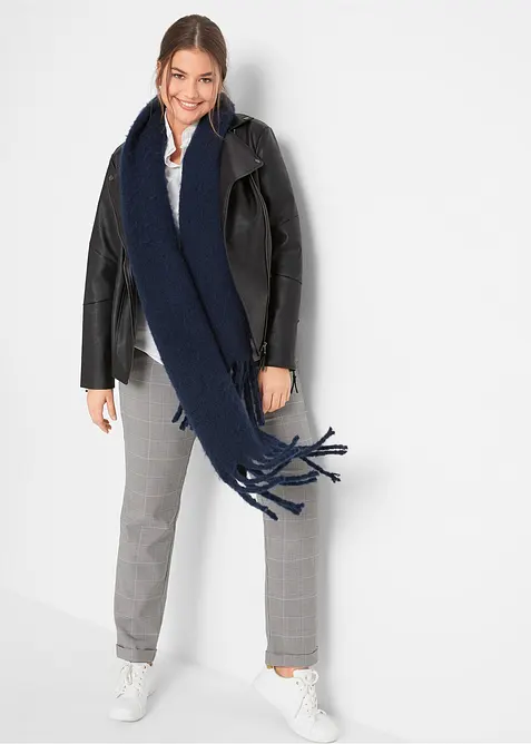 Chemisier manches courtes extensible en coton majoritaire, bonprix