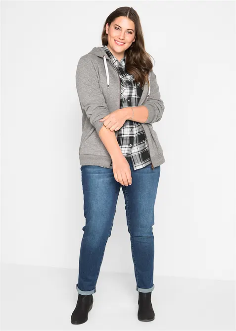 Chemisier &agrave; carreaux 100% coton, bonprix