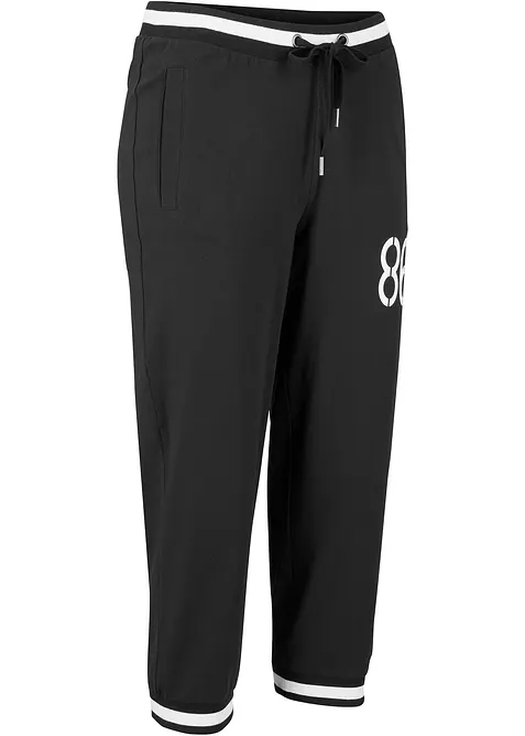 Pantalon de jogging, longueur 3/4, en coton extensible, bonprix
