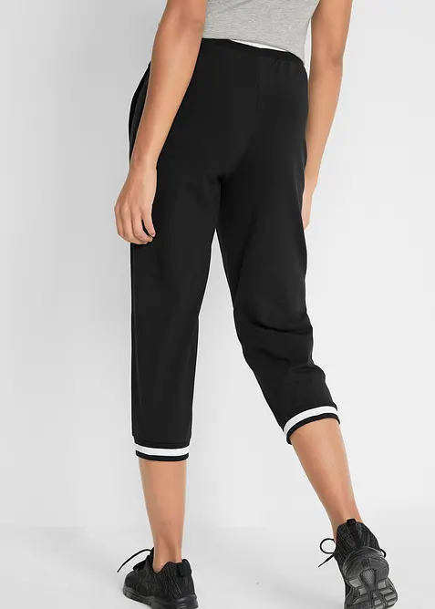 Pantalon de jogging, longueur 3/4, en coton extensible, bonprix