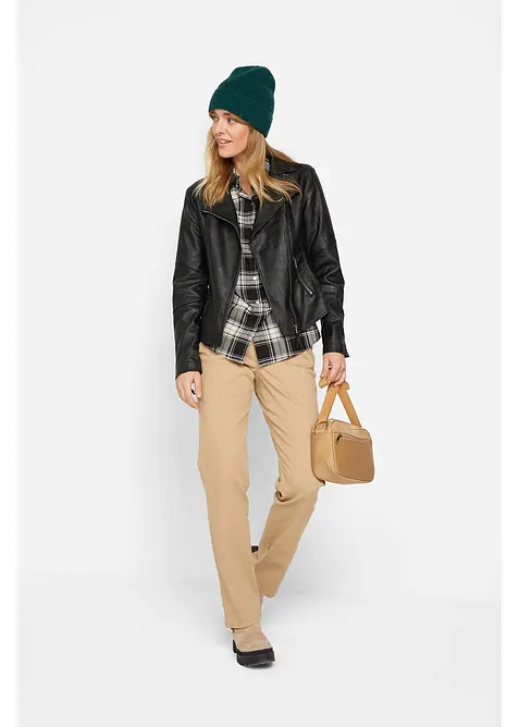 Chemisier &agrave; carreaux 100% coton, bonprix