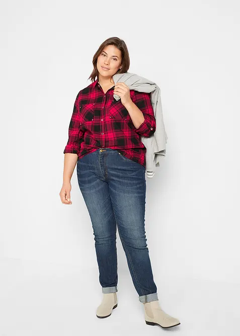 Chemisier à carreaux 100% coton, bonprix