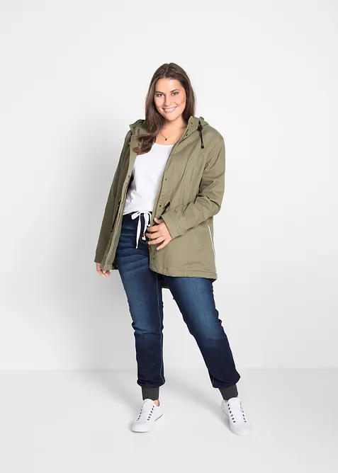 Jean Boyfriend, taille mi-haute &eacute;lastiqu&eacute;e, bonprix