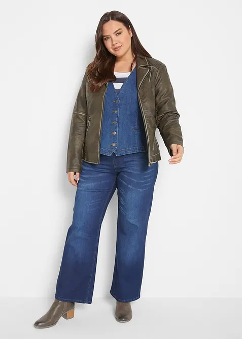 Gilet sans manches en jean extensible, bonprix