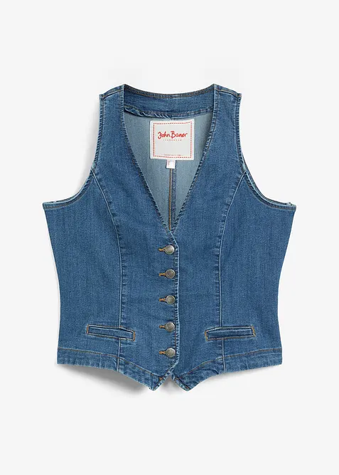Gilet sans manches en jean extensible, bonprix