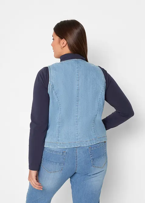 Gilet sans manches en jean extensible, bonprix