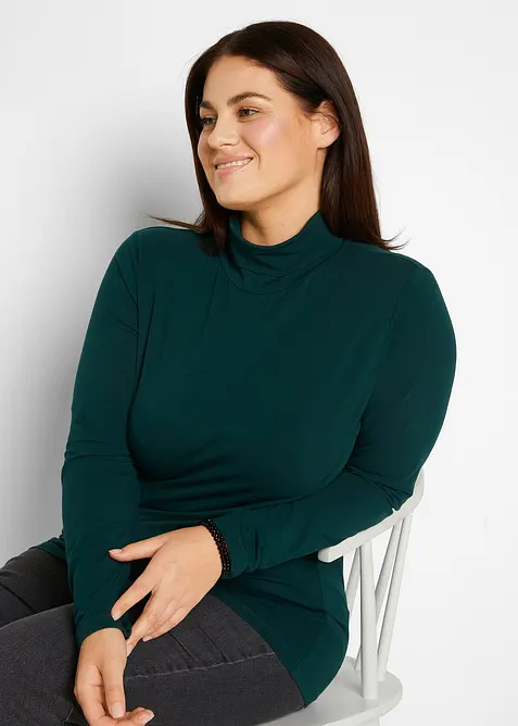 Lot de 2 T-shirts col roul&eacute;, bonprix