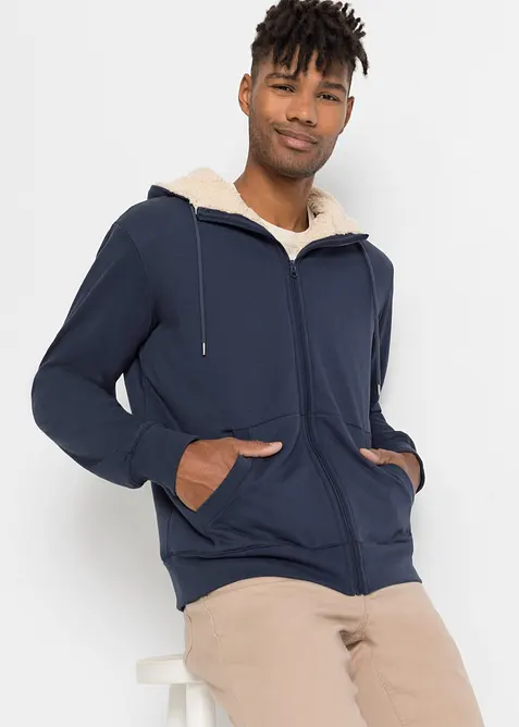 Sweat zipp&eacute; doubl&eacute; sherpa, bonprix