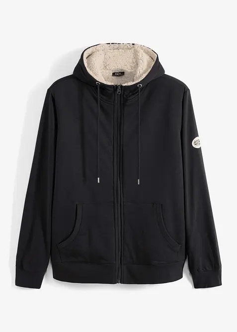 Sweat zippé doublé sherpa, bonprix