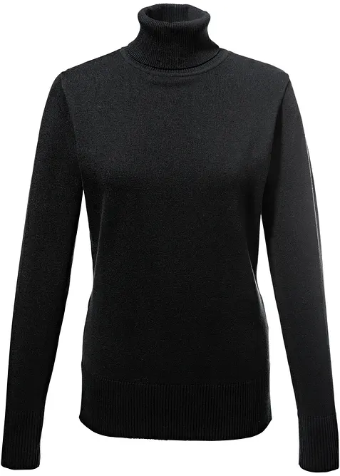 Pull col roul&eacute; basique, bonprix