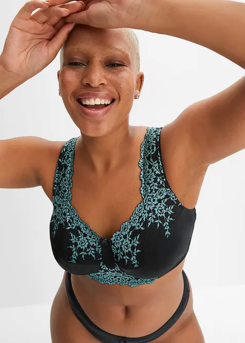 Soutien-gorge grand maintien sans armatures, bretelles rembourr&eacute;es, bonprix