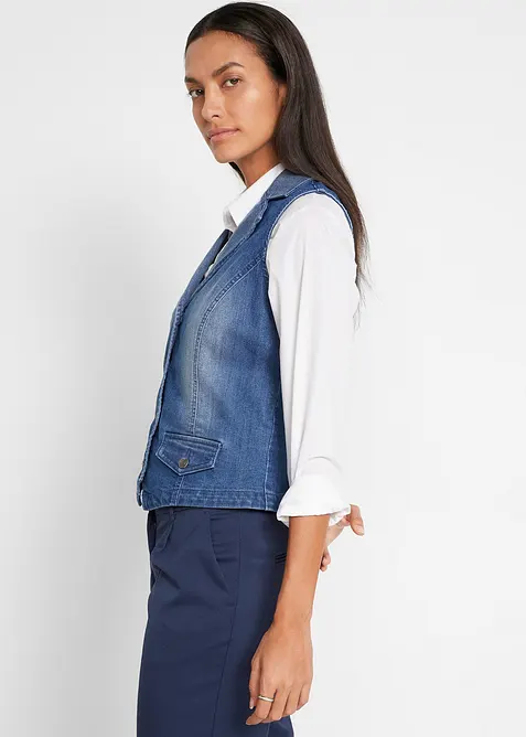 Gilet sans manches en jean extensible, bonprix