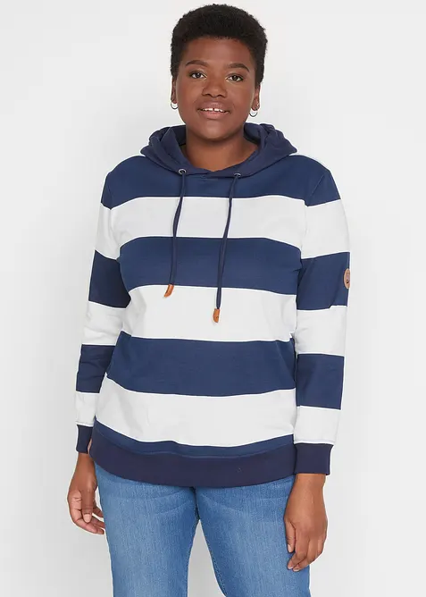 Sweat &agrave; capuche 100% coton, bonprix